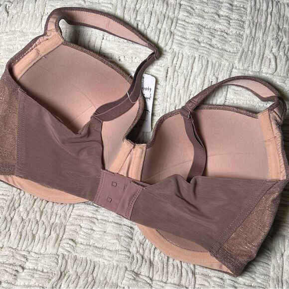 Soma Stunning Support Geo Lace Full Coverage Bra 🌺 Underwire 🌺 Mauve 🌺 32F (D - Picture 6 of 6